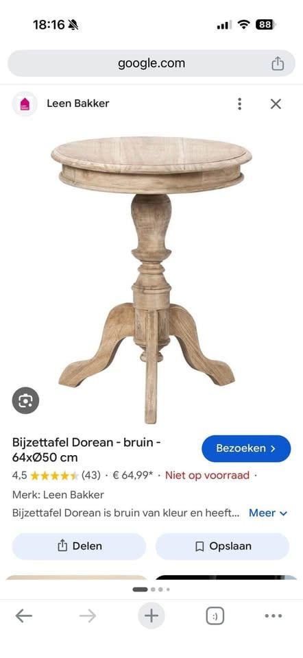 Houten bijzettafel