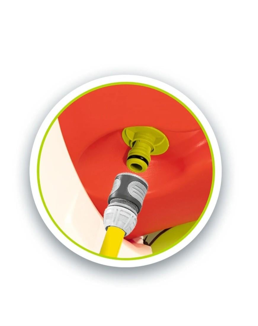 Smoby speelhuis + buitenkeuken, deurbel + ( water) glijbaan