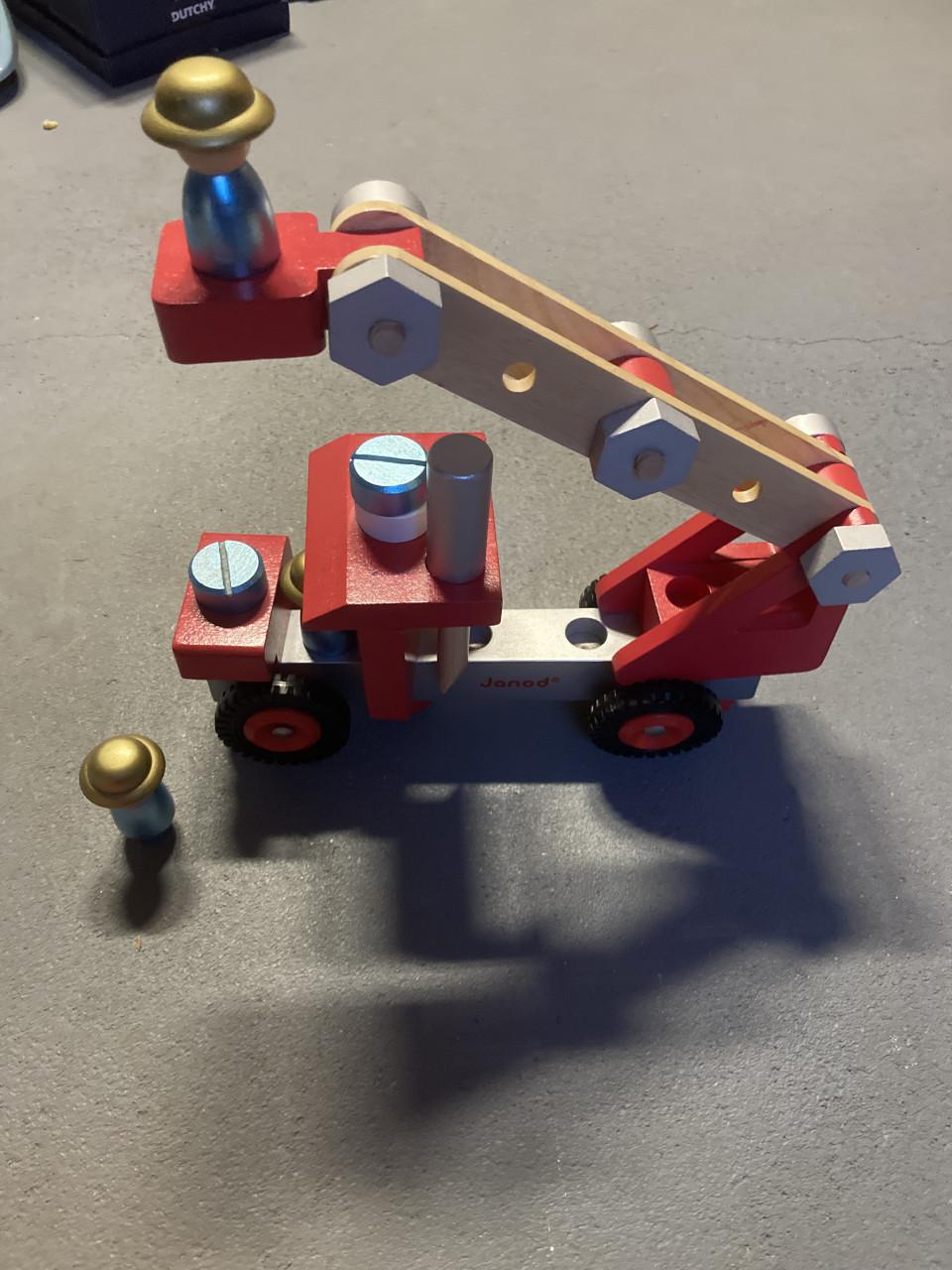 Houten brandweerwagen Janod