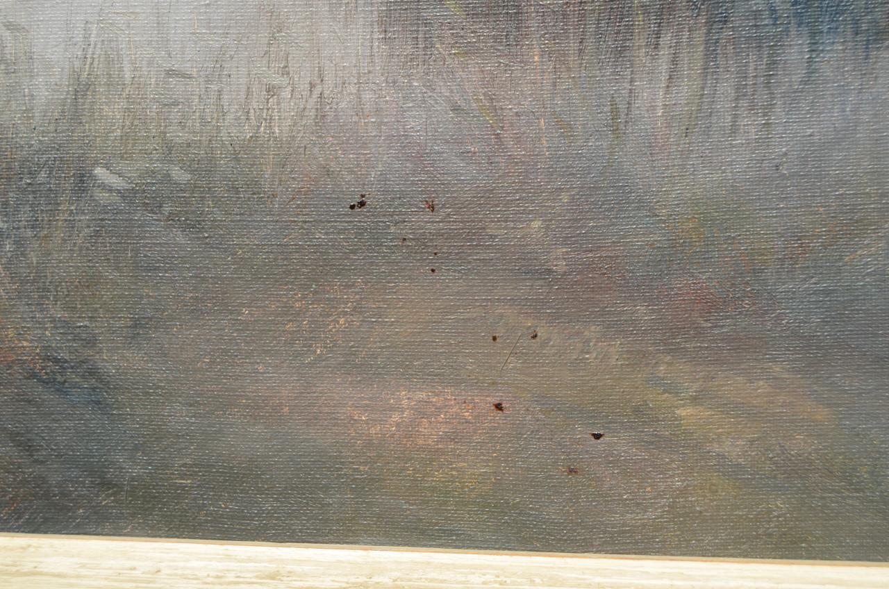 Flink schilderij Pierre Jacobs zicht op een vennetje gesigneerd