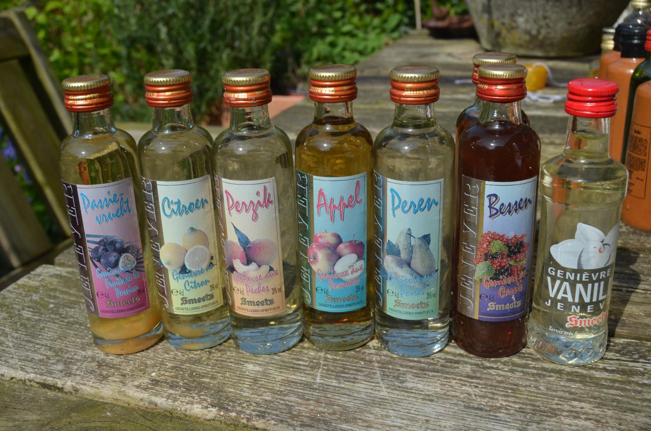 Diverse miniatuur flesjes meest Belgische jenever (2)