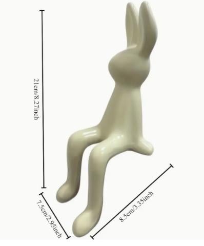 Beeldje Haas zittend keramiek
