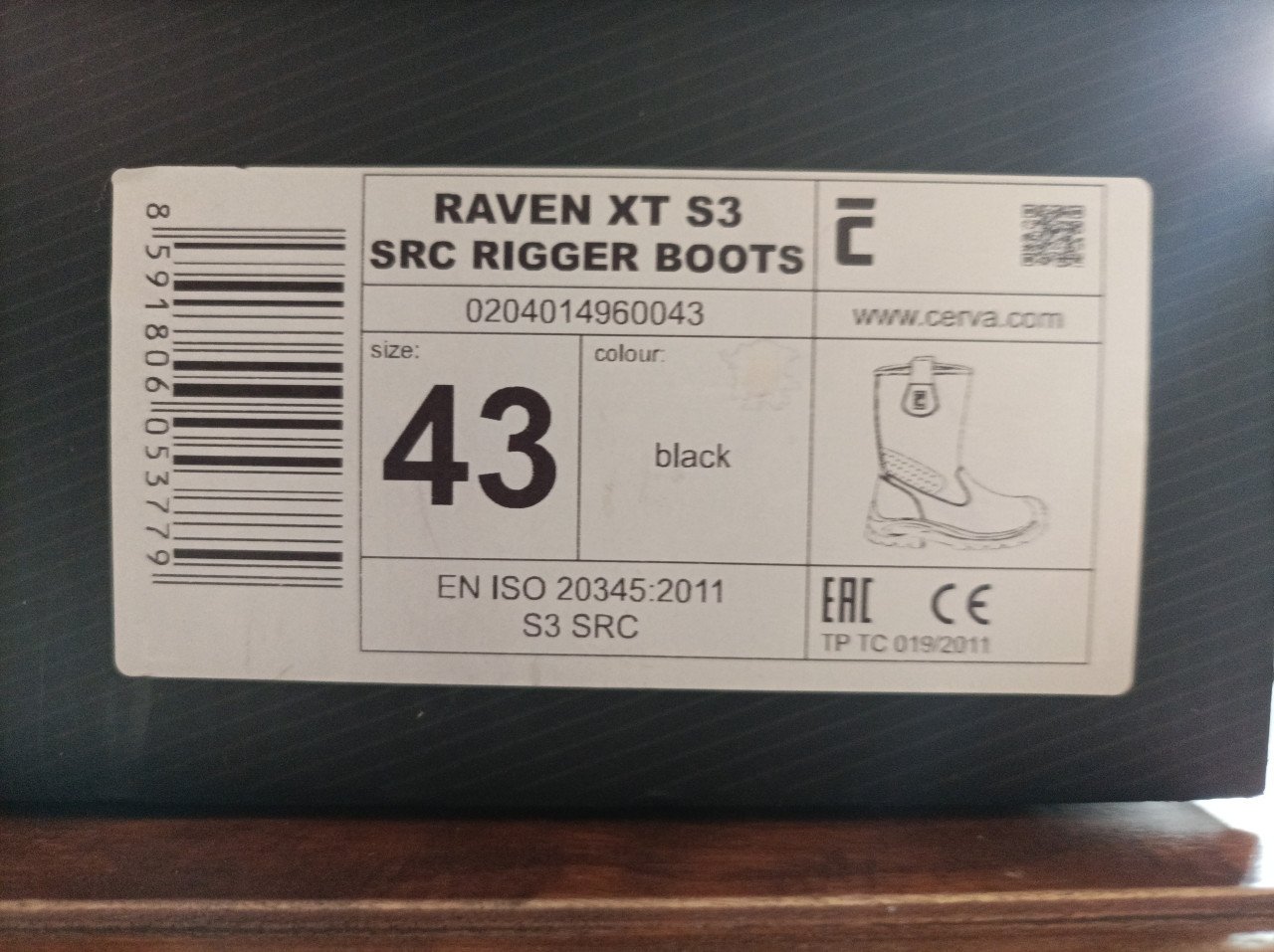 RAVEN XT S3 SRC Rigger laars zwart maat 43