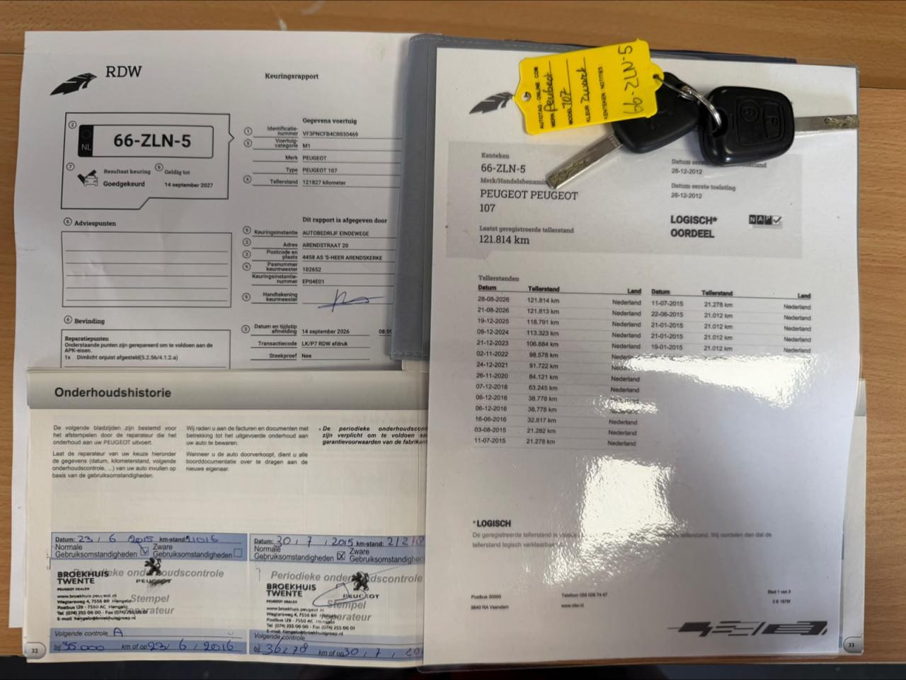 Peugeot 107 in IZGST uit 2012|121.000 KM + NAP| AIRCO|5-Deurs|APK09-2027
