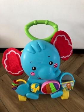 Leuke blauwe olifant als loopkarretje!