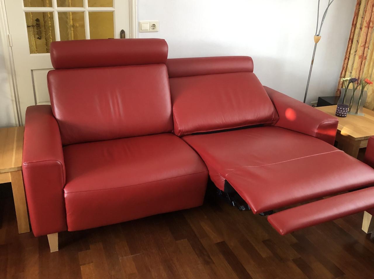 Bank rood leer relax