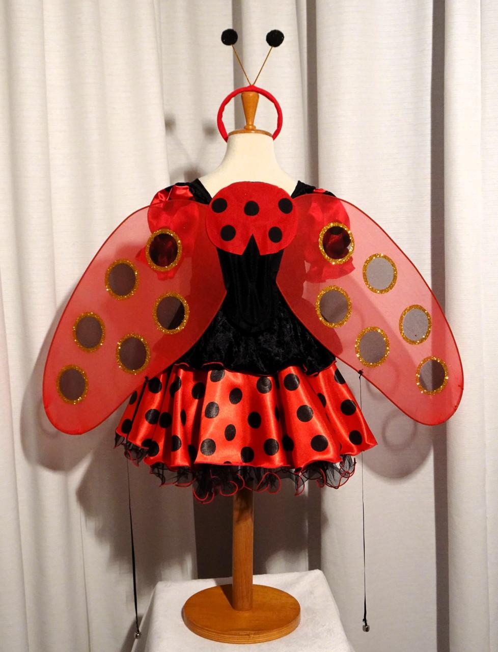Nieuw Mt. 140-152 Lady Bug Lieveheersbeestje Jurk + Vleugels