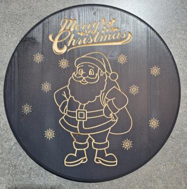 Decoratiebord kerstman