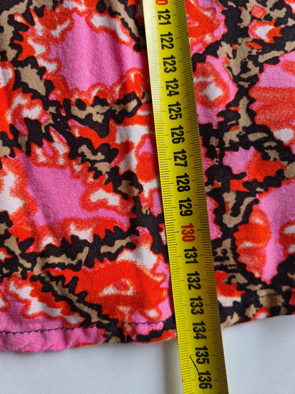 Maxi doorknoop jurk van Eksept Shoeby - Fuchsia - Roze print Mt M-L