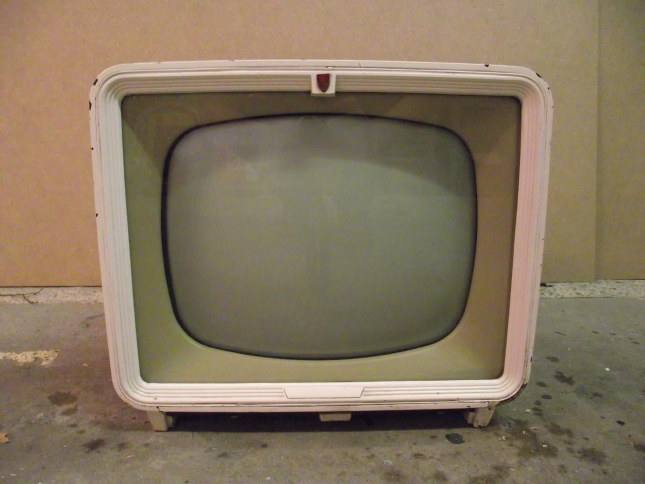 Antieke zwart / wit televisie jaren '50