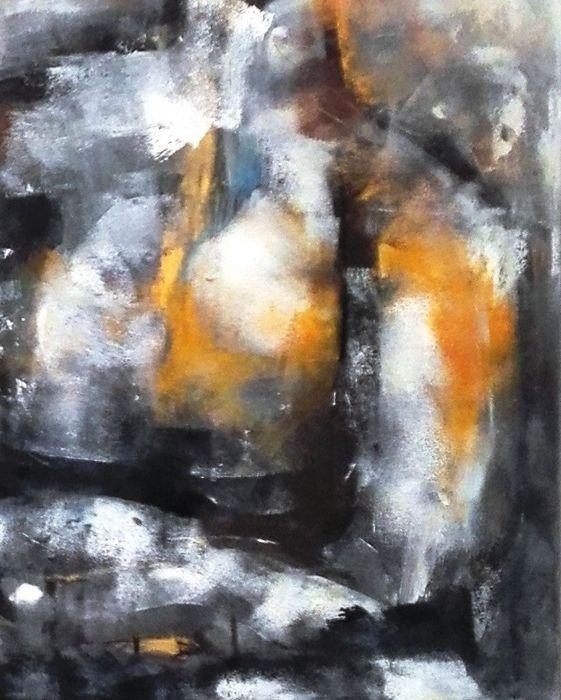 "Holding on to you " Acrylschilderij van Suzanne Visser, 100 cm x 80 cm