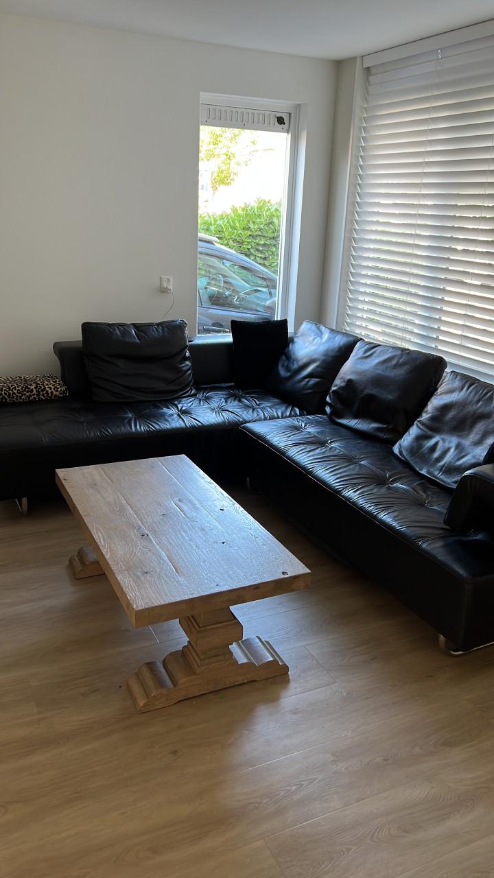 Montel leder bankstel zwart