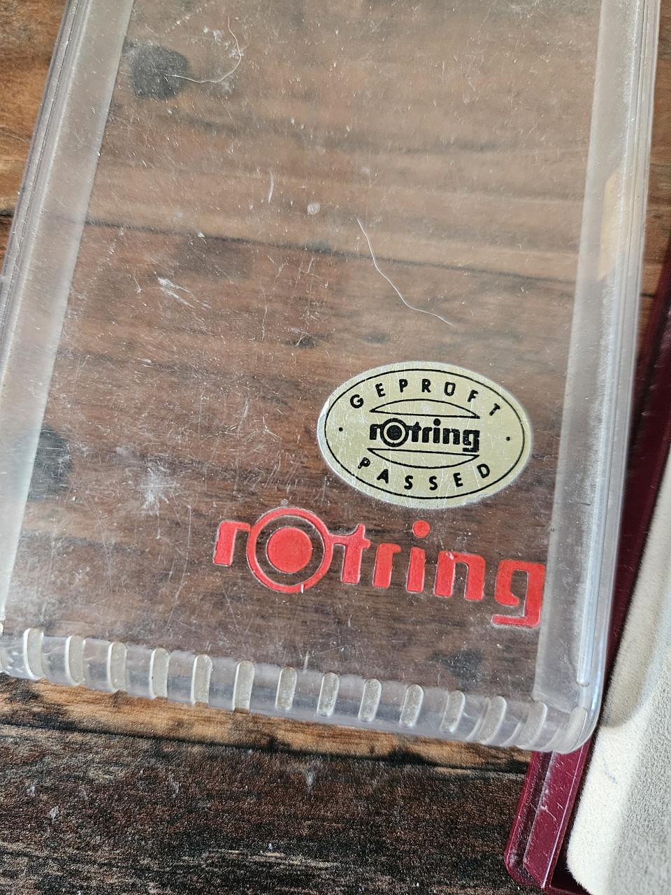 Vintage Rotring centrosnelverstelpasser in originele doos