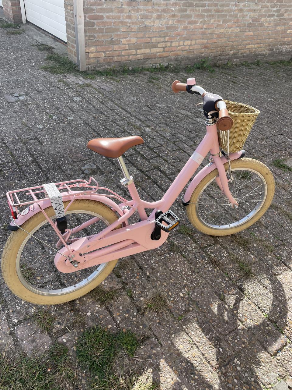 Puky 18 inch kinderfiets roze | mandje | nette staat