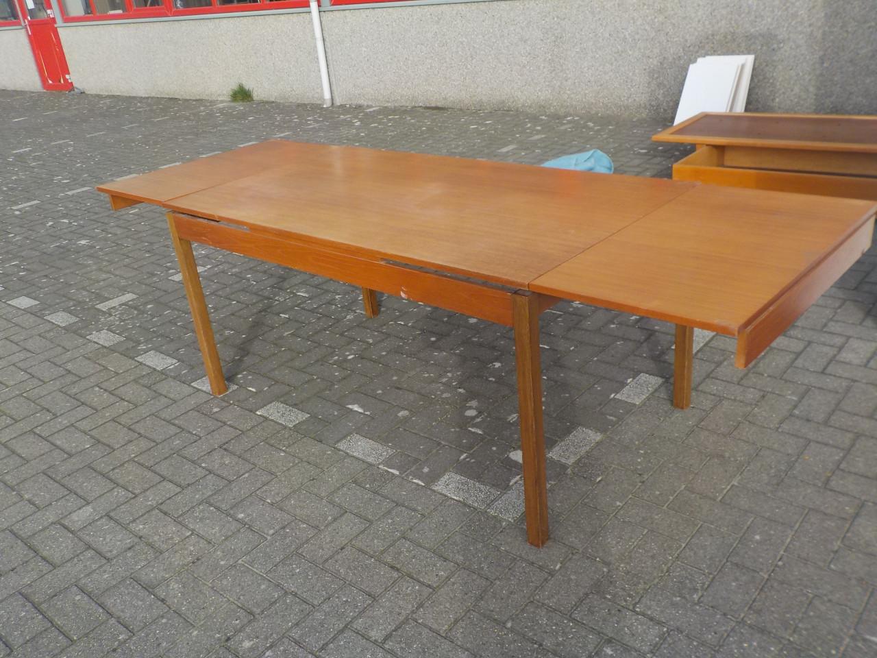 Grote verlengbare mooie kwaliteit jaren '70 tafel in zeer goede staat