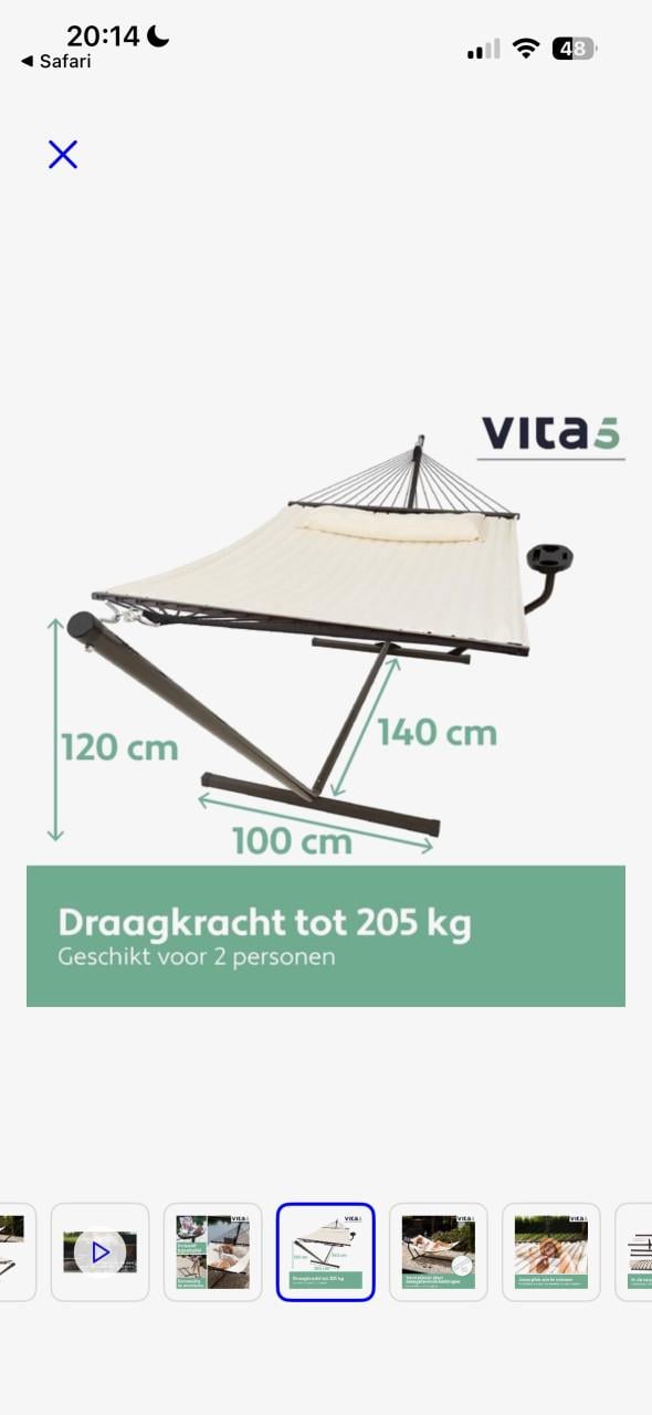 Hangmat met standaard Vita 5