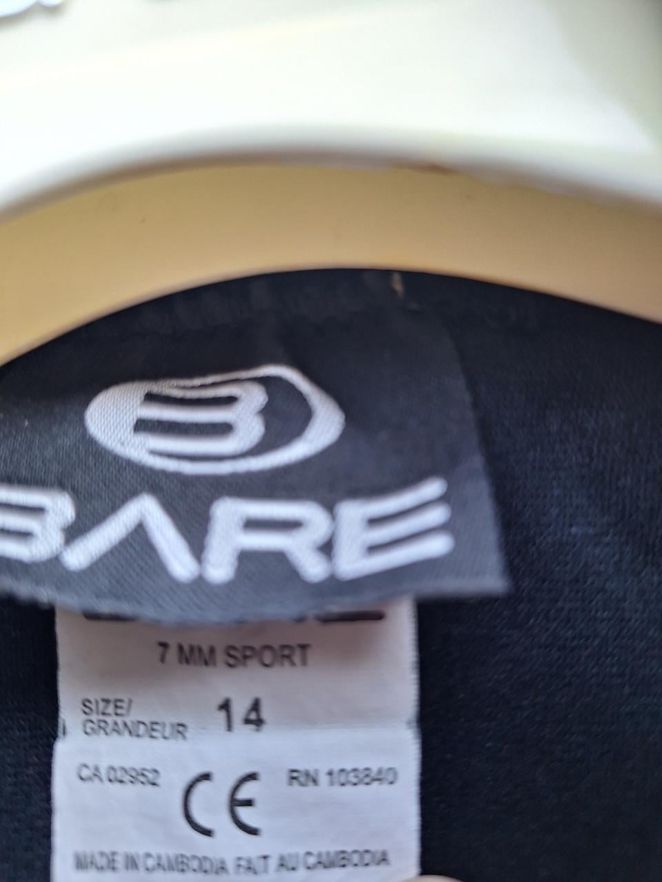 Bare Sport duikpak 7mm maat 14