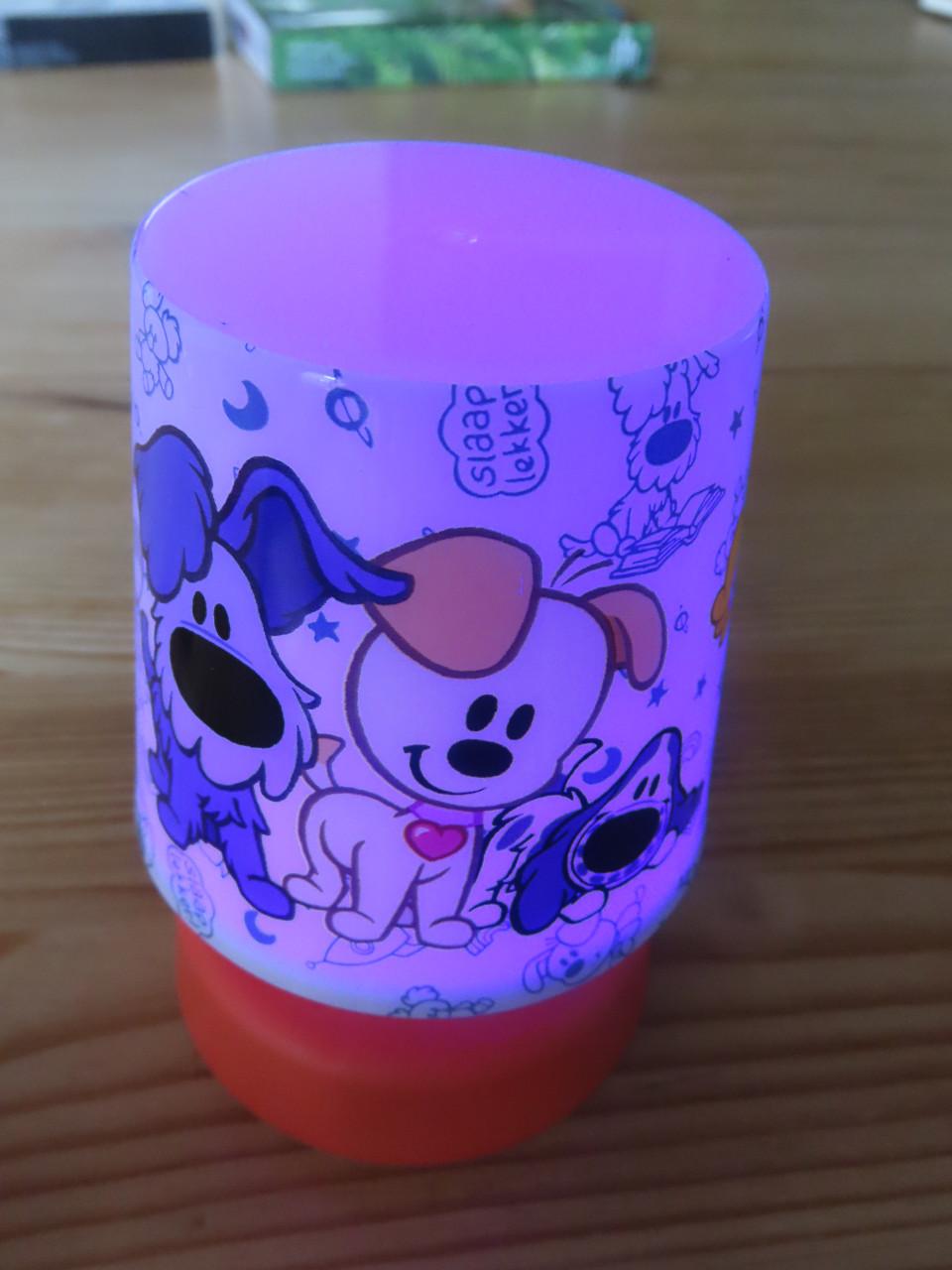 Druk nachtlampje van Woezel en Pip