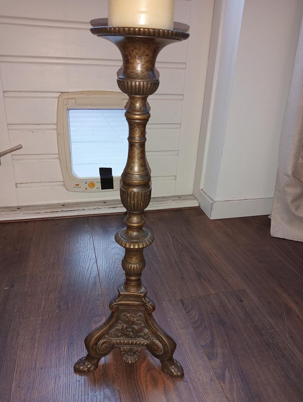 Antieke bronzen kandelaar