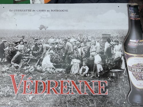 Vedrenne Cassis Bourgogne reclamebord