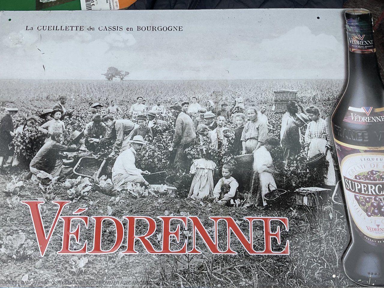 Vedrenne Cassis Bourgogne reclamebord