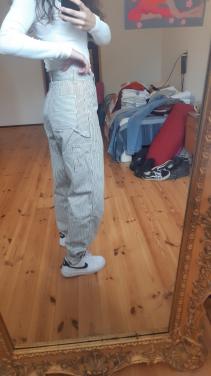 Carhartt broek zwart wit gestreept maat 24