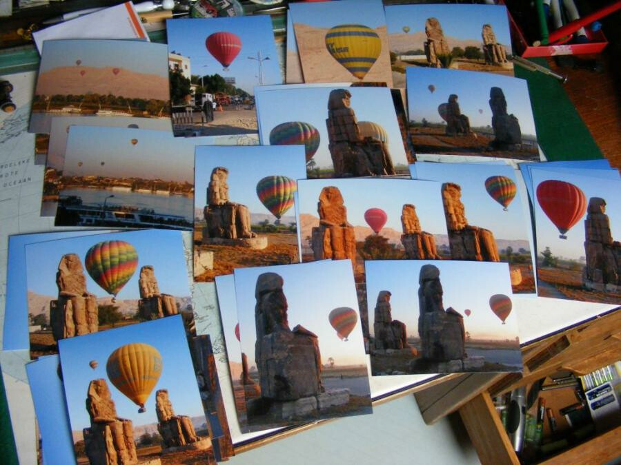 75  Originele Foto's Heteluchtballonnen LUXOR, Egypte - mei 2007