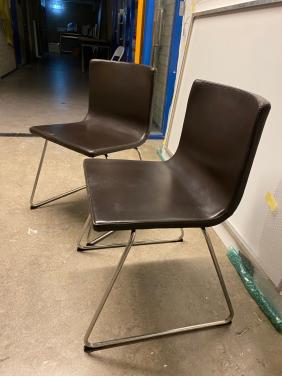 4 eetkamerstoelen leer