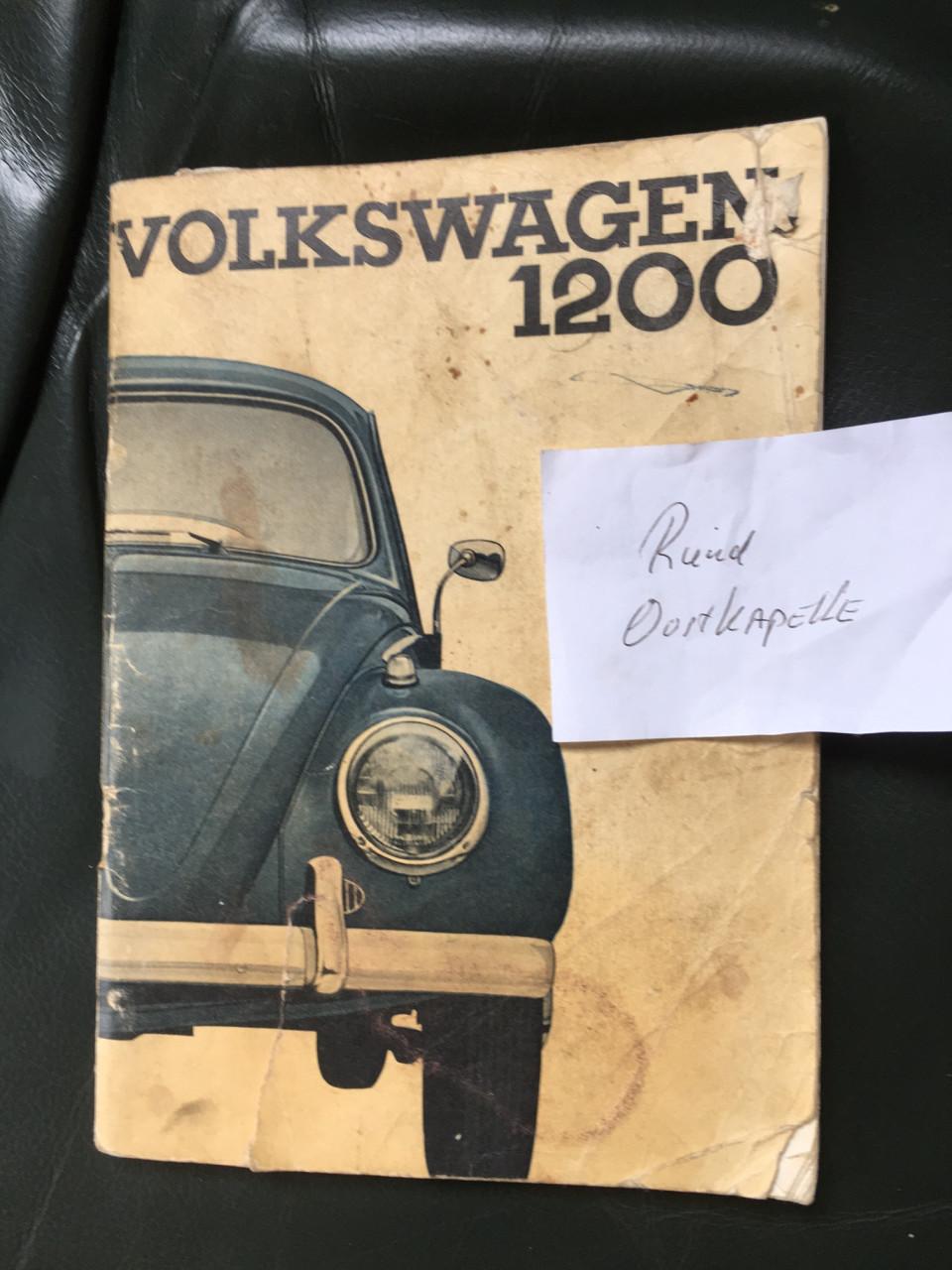 VW Kever 1200 instructieboekje