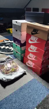12 paar nike, sb Air Force 1 dunk Jordan crocs nieuw