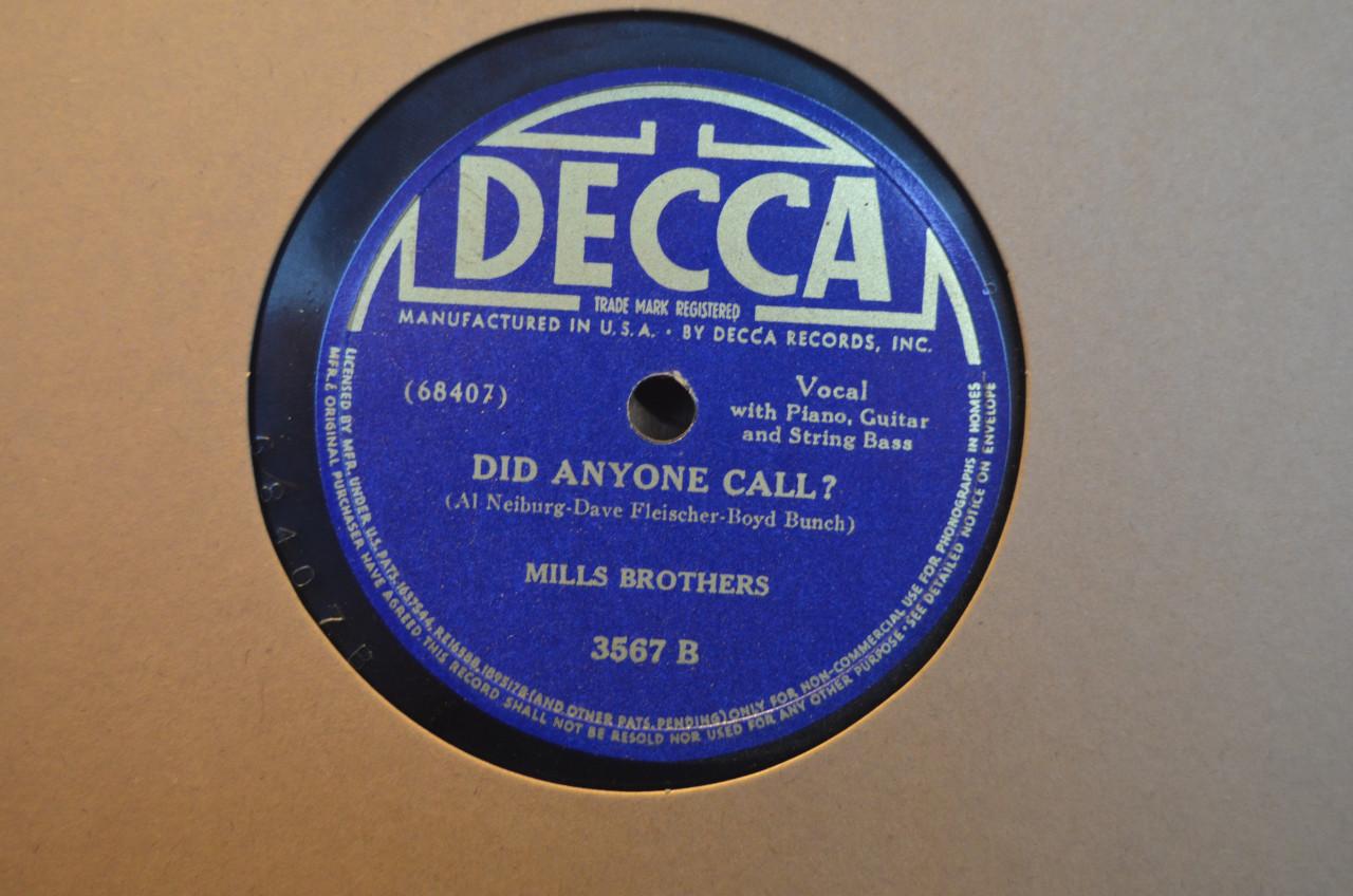 78 rpm Mills Brothers jaren '40 en '50 héél veel stuks. (8)