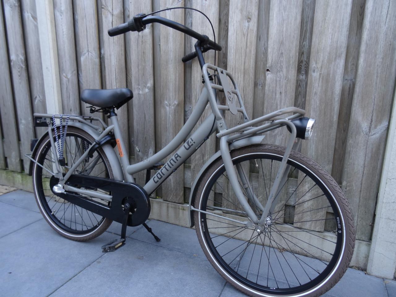 🚲 Cortina U4 Transport Meisjesfiets – 24 inch | Grey Matt