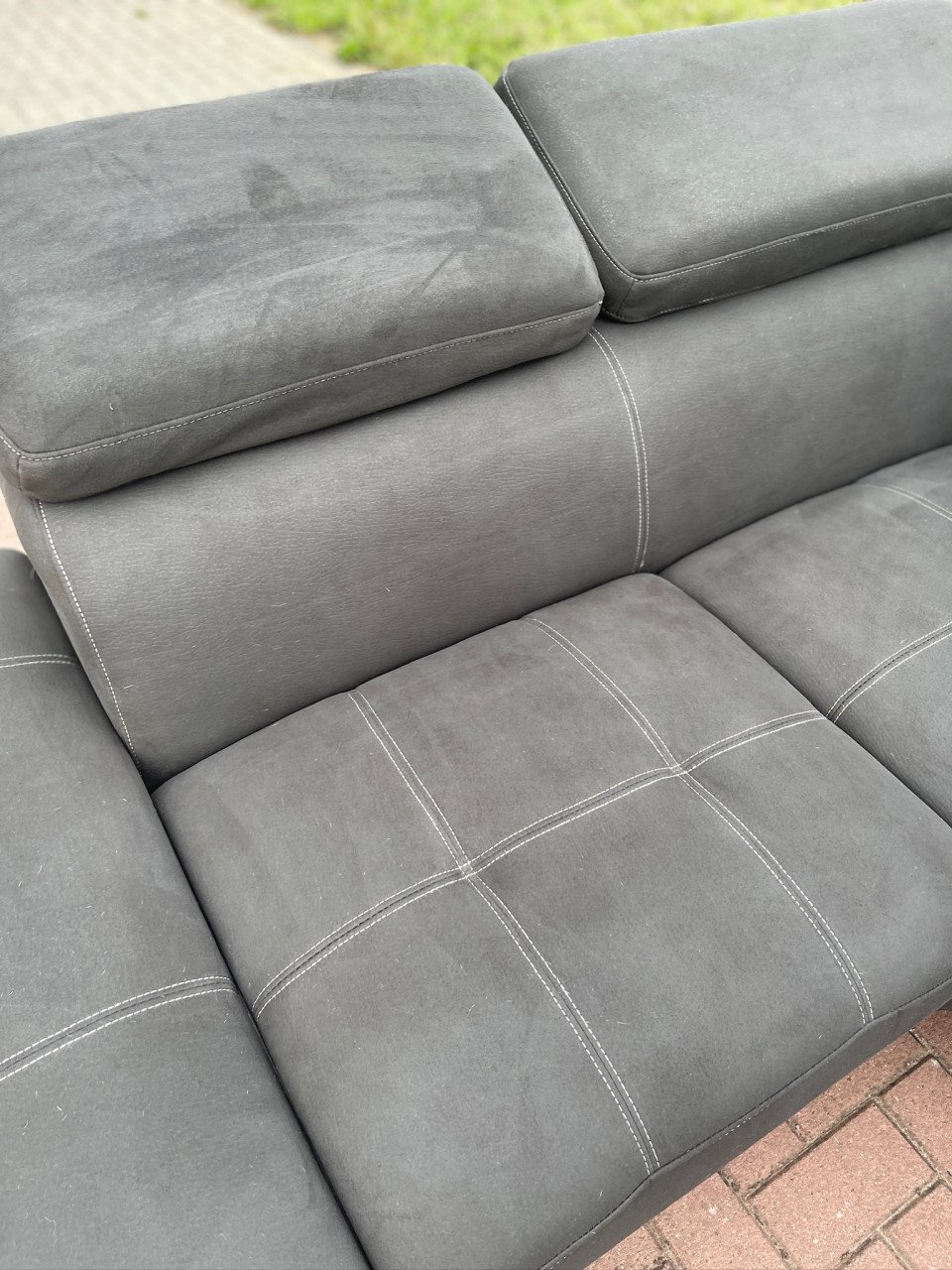 GRATIS LEVERING HEEL NL Grijs Stoffen Hoekbank met Storage Box