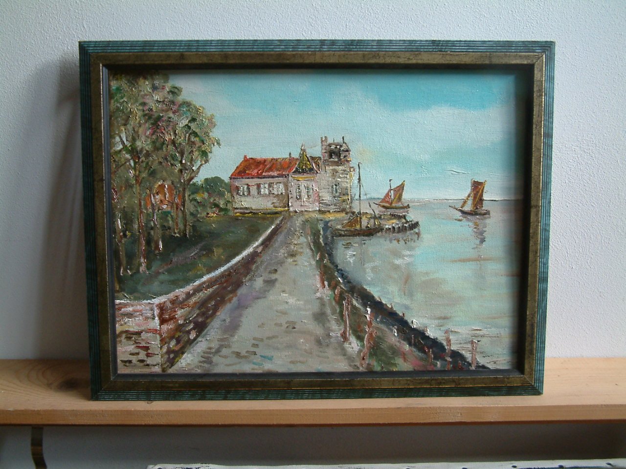 Div vazen  100 x 80 cm schilderij olie verf  -Veere 60 x 80 cm  30 x40 cm