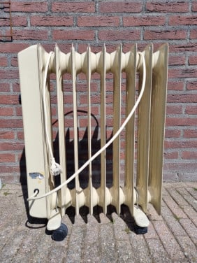 Elektrische radiator op wieltjes