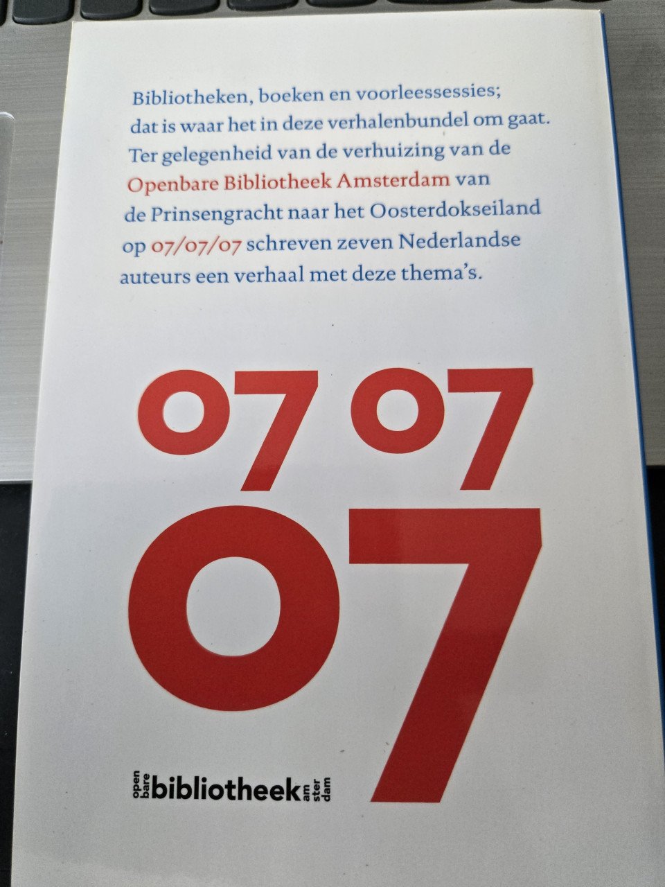 Boekje : "Ode aan de OBA" bundel met gedichten en verhalen uit 2007