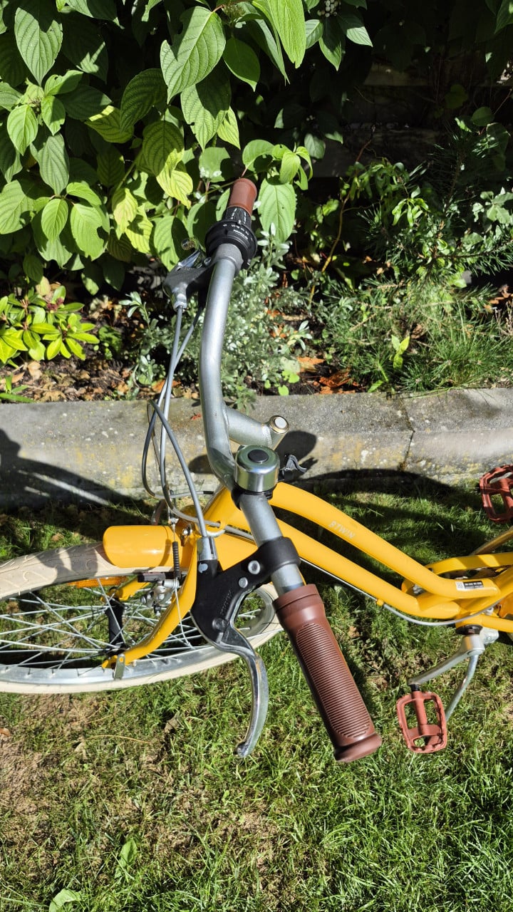 Fiets geel meisjesfiets, citybike, mountainbike, 24" Btwin