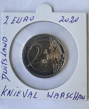 SPECIALE DUITSE 2 EURO MUNT 2020 UNC- DUITSLAND KNIEVAL VON WARSCHAU.