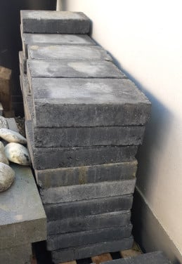 Abbey stones nero met deklaag