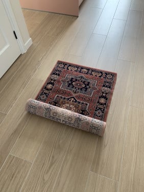 🌷Super Schattig Oud Roze Vintage Vloerkleedje🌷Zuiver Wol🌷
