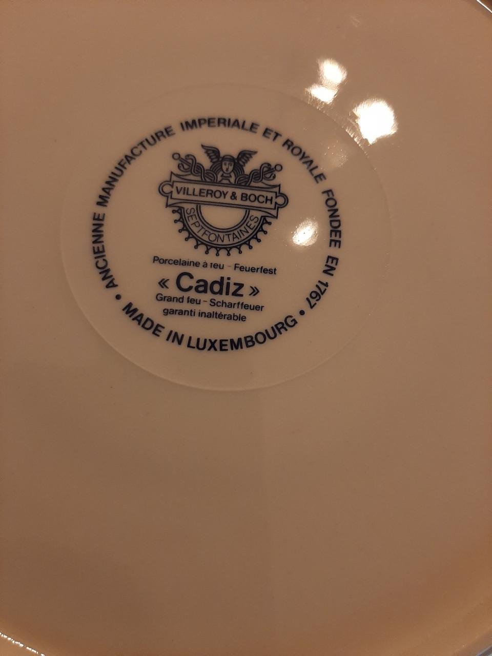 VILLEROY & BOCH , CADIZ - 6 ONTBIJTBORDJES - DIAMETER 20,5 CM