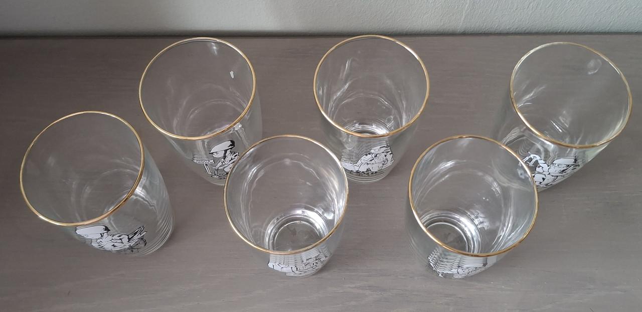 Vintage Defensie Glazen, 6x