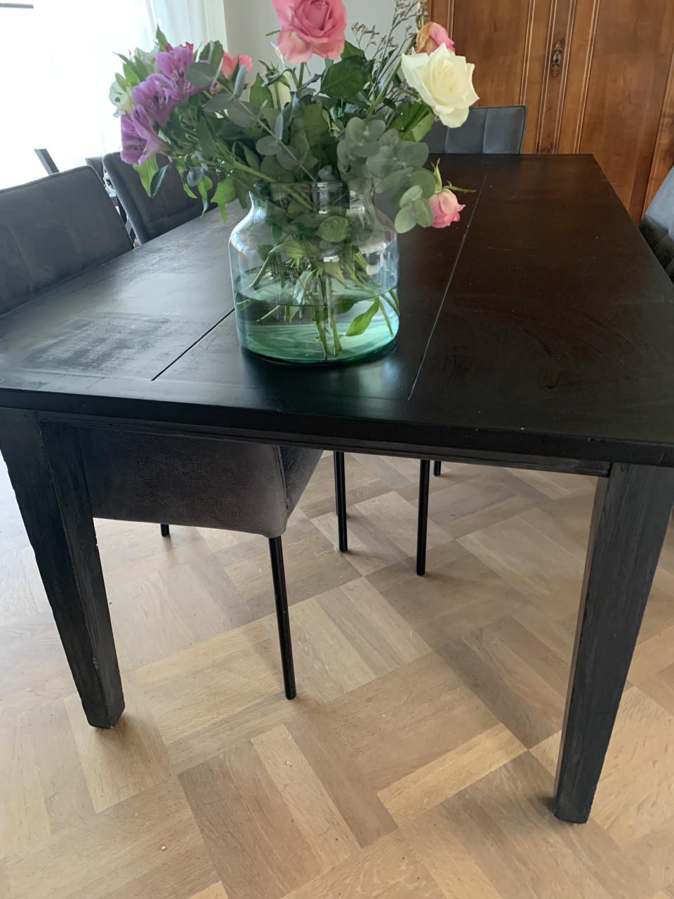 Houten eettafel 220x100 cm