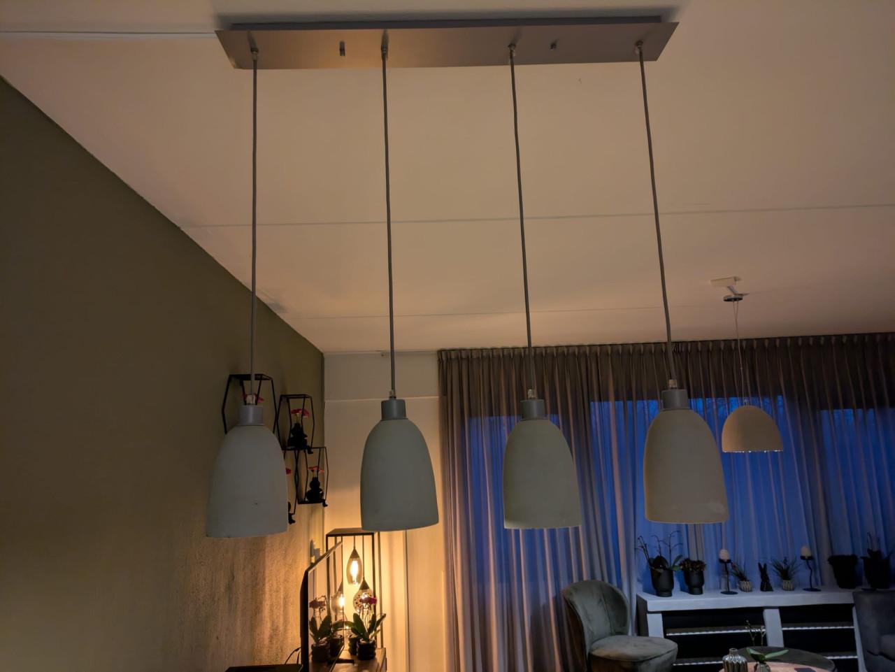 Hanglamp 4-lamps beton