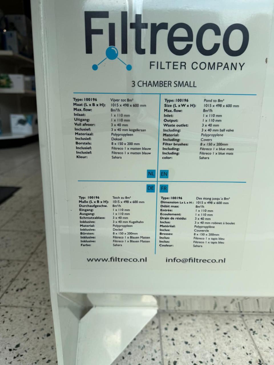 Meerkamerfilter van Filtreco nog Nieuw!