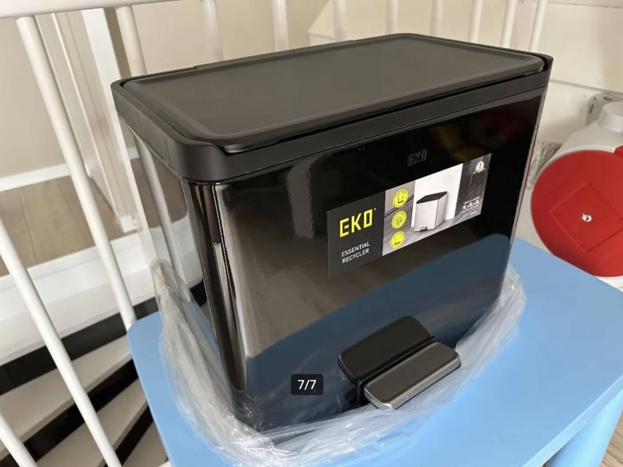 Eko prullenbak zwart 9L+9L+9L (nieuw)