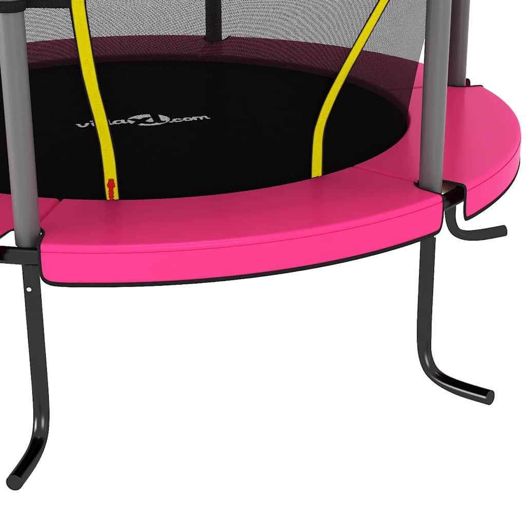 Trampoline met veiligheidsnet rond 140x160 cm roze