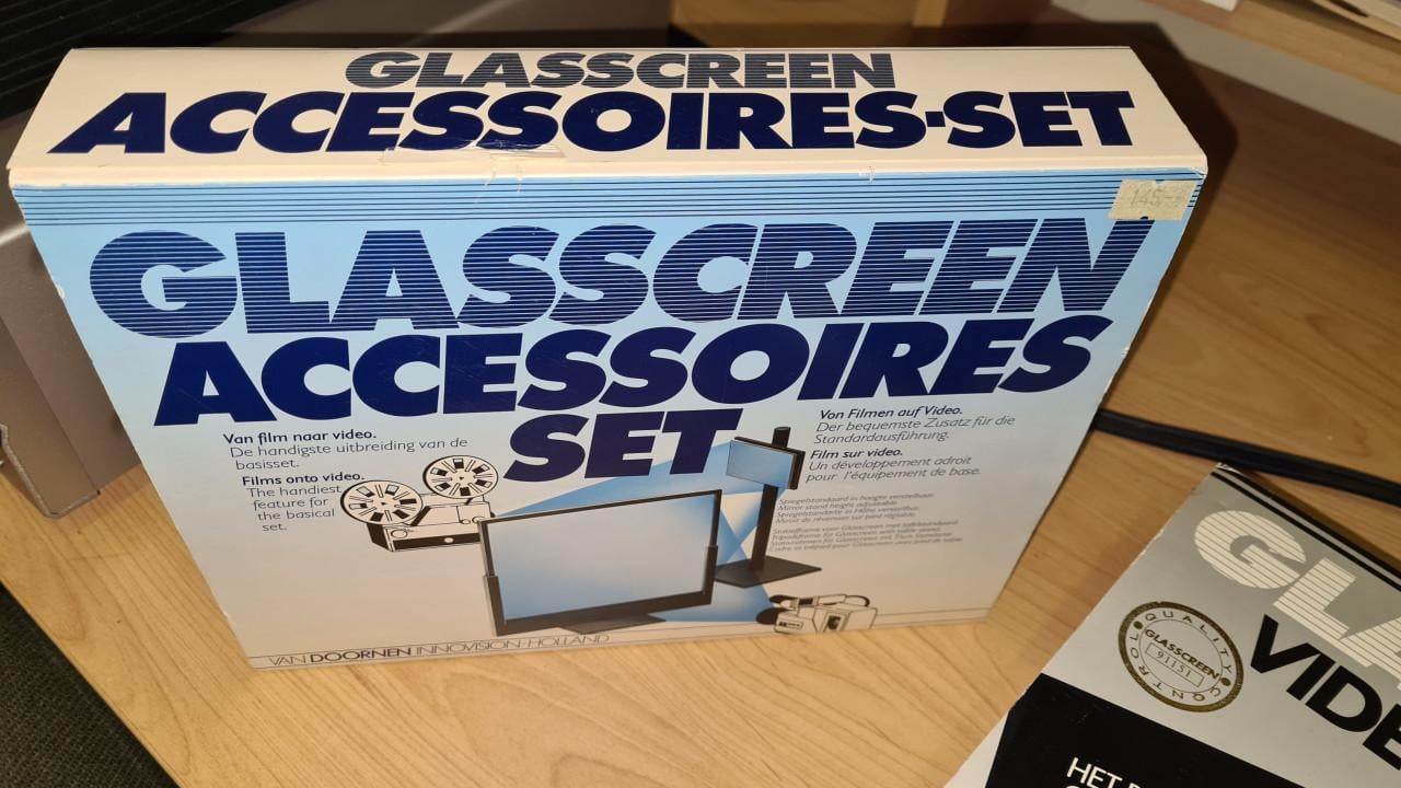 Glasscreen voor kopiëren van smalfilm en dia's