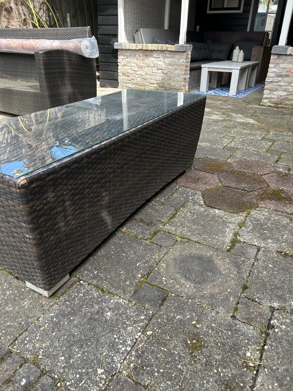 Tuintafel met glasplaat gratis