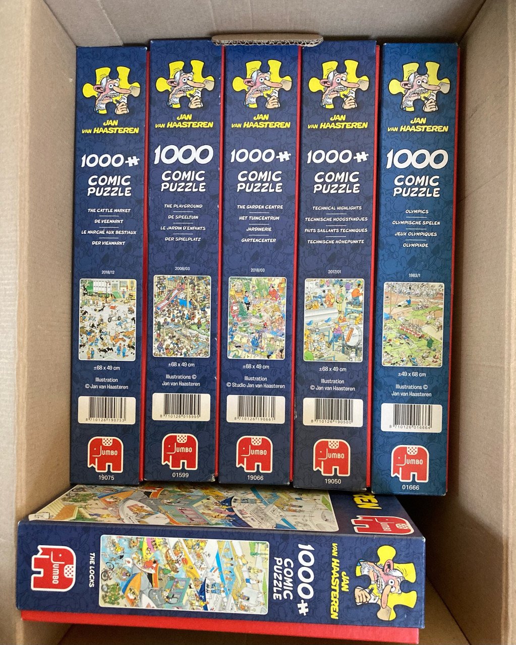 16 puzzels 1000 stuks Jan van Haasteren